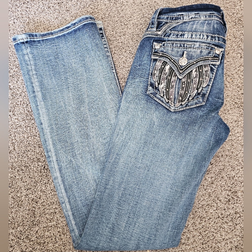 Miss Me Light Blue Boot Cut Jeans
